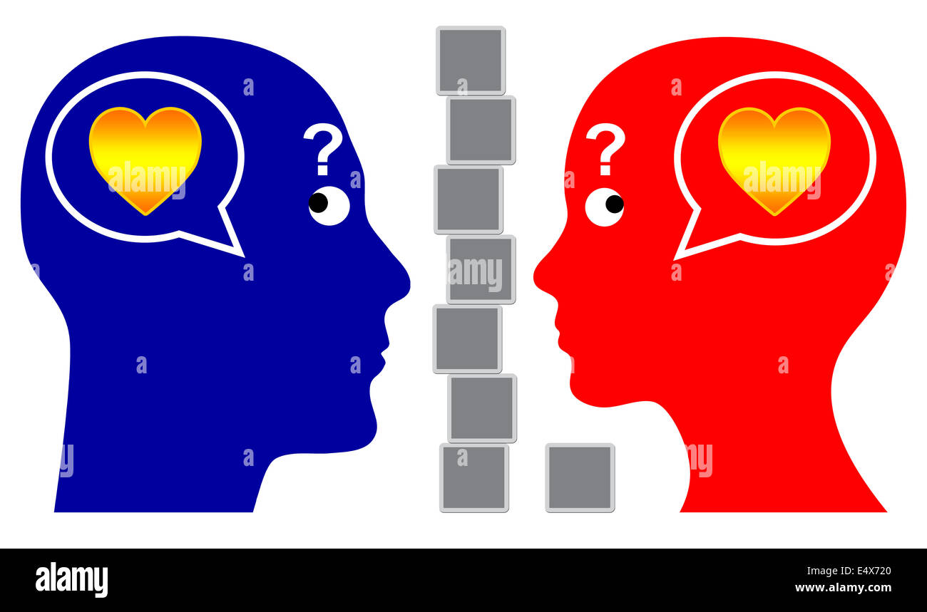 Love and communication Error Stock Photo - Alamy