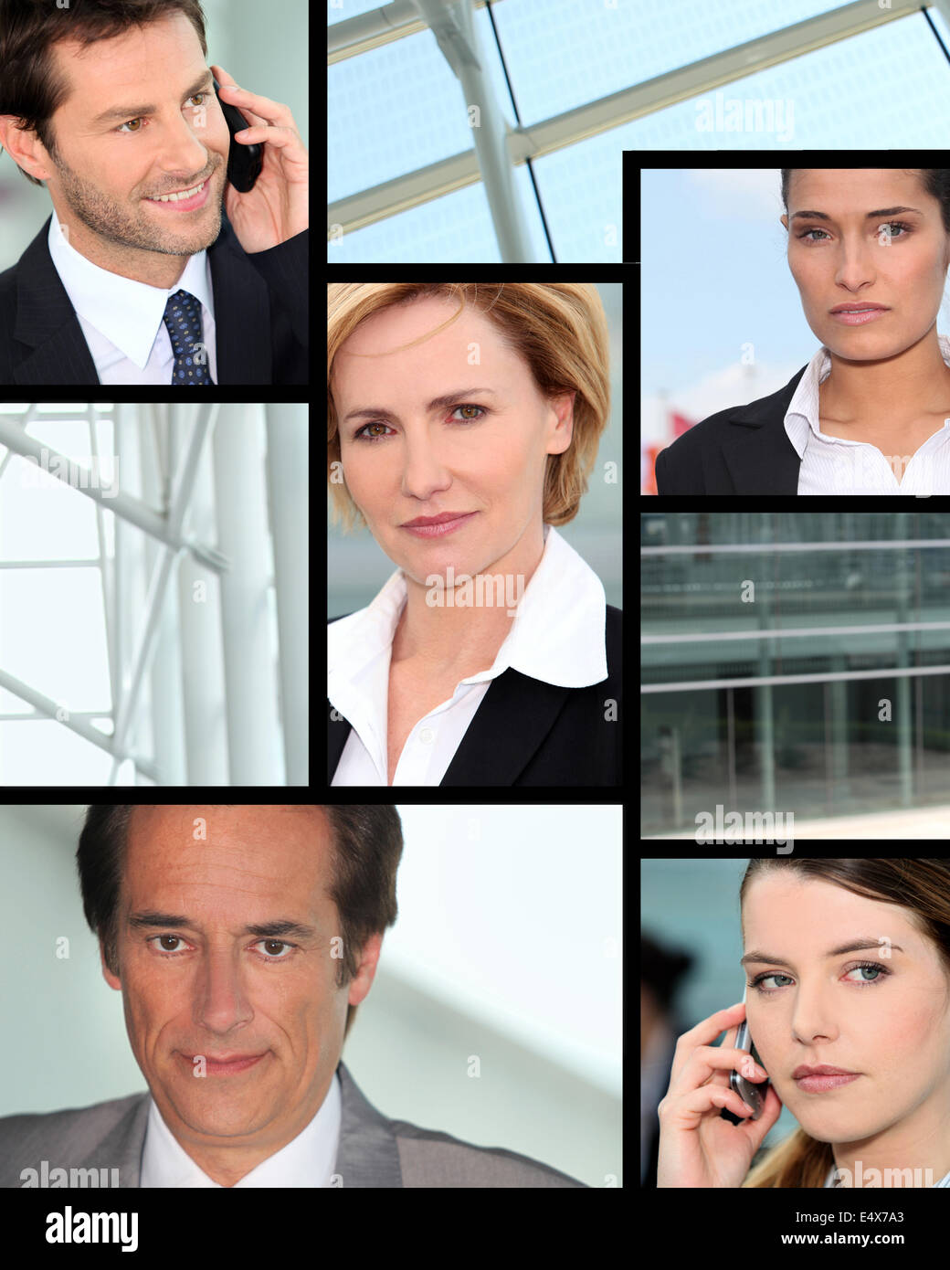 Professionals on phone Stock Photo
