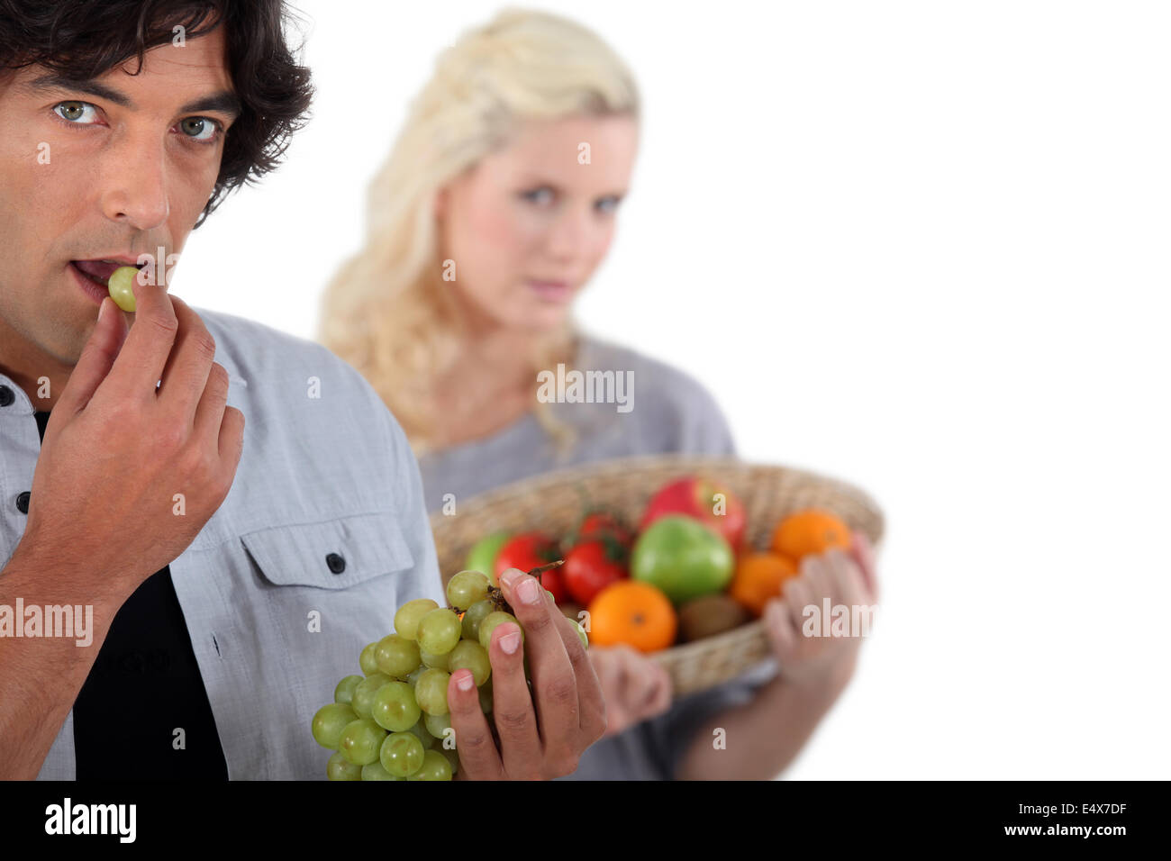 Fat Guy Eating Grapes