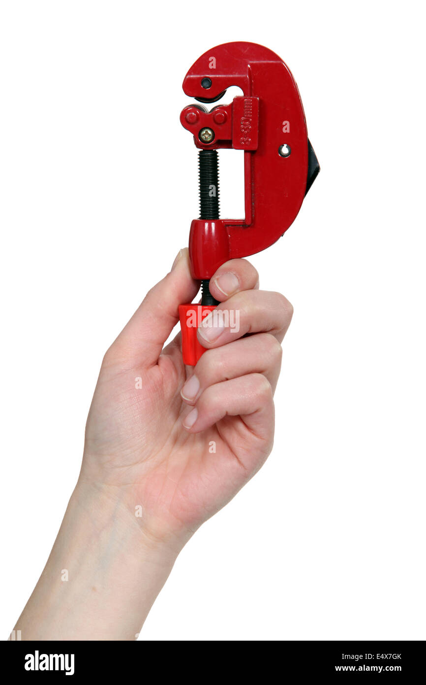 Woman holding clamp Stock Photo Alamy