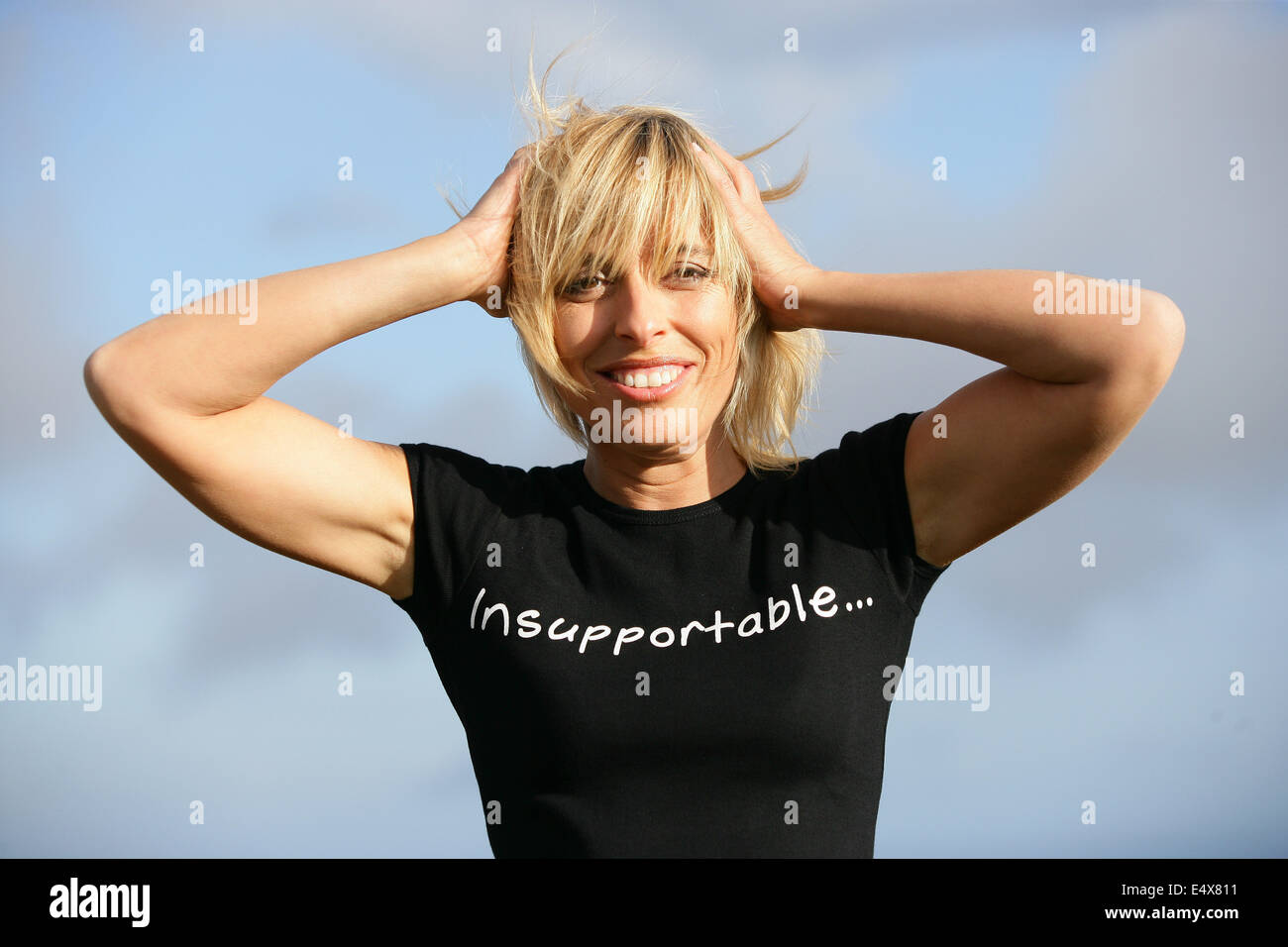 Portrait of relaxed woman Stock Photo