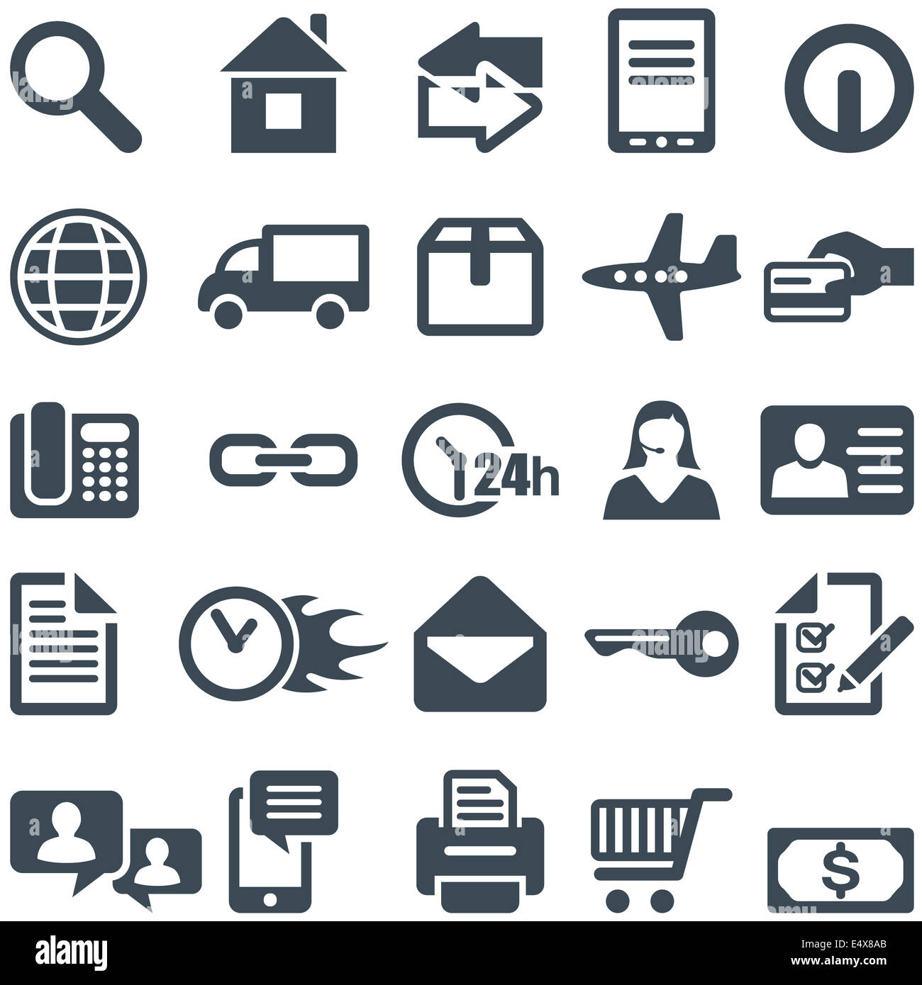 Icons for the web site or mobile app. Stock Photo