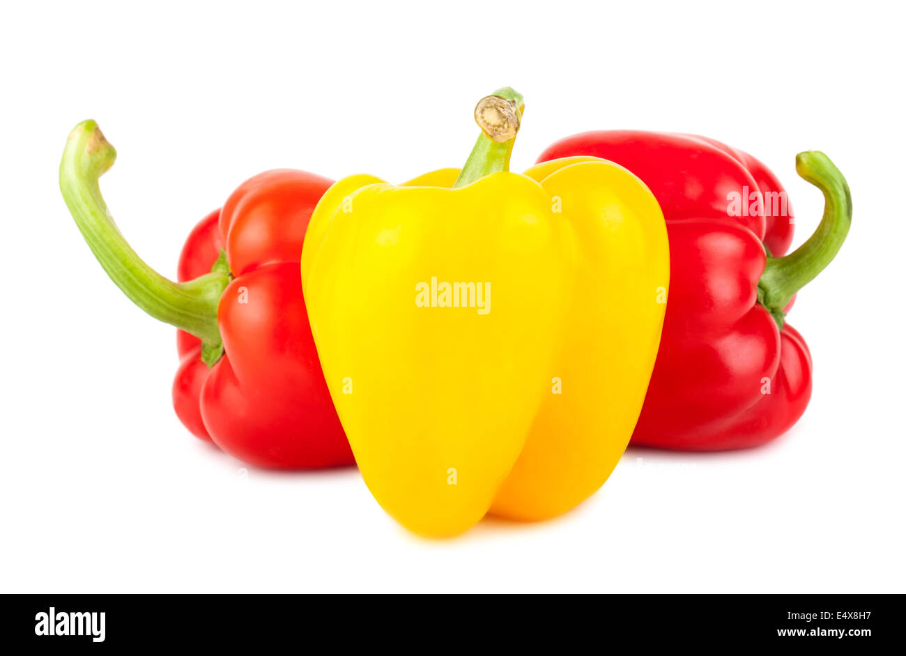 Fresh sweet red and yellow pepper Stock Photo
