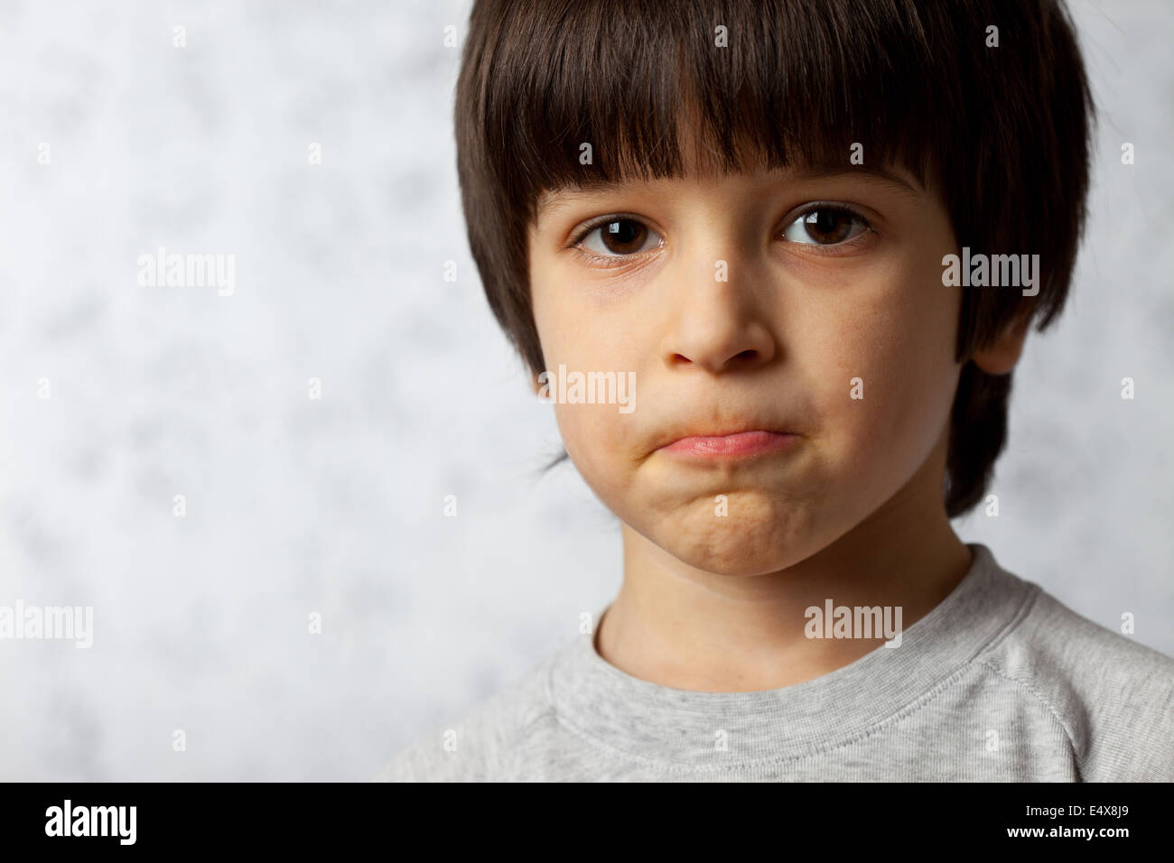 portrait of a stubborn boy Stock Photo