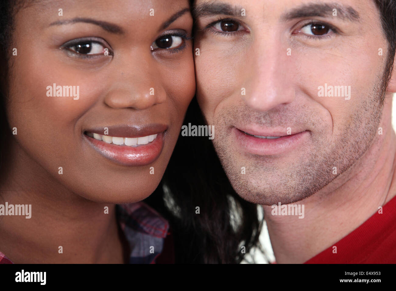Interracial couple Stock Photo