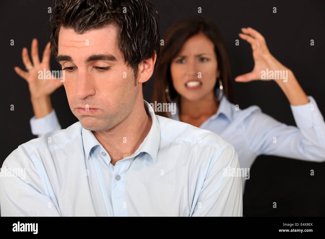Couple having an argument Stock Photo - Alamy