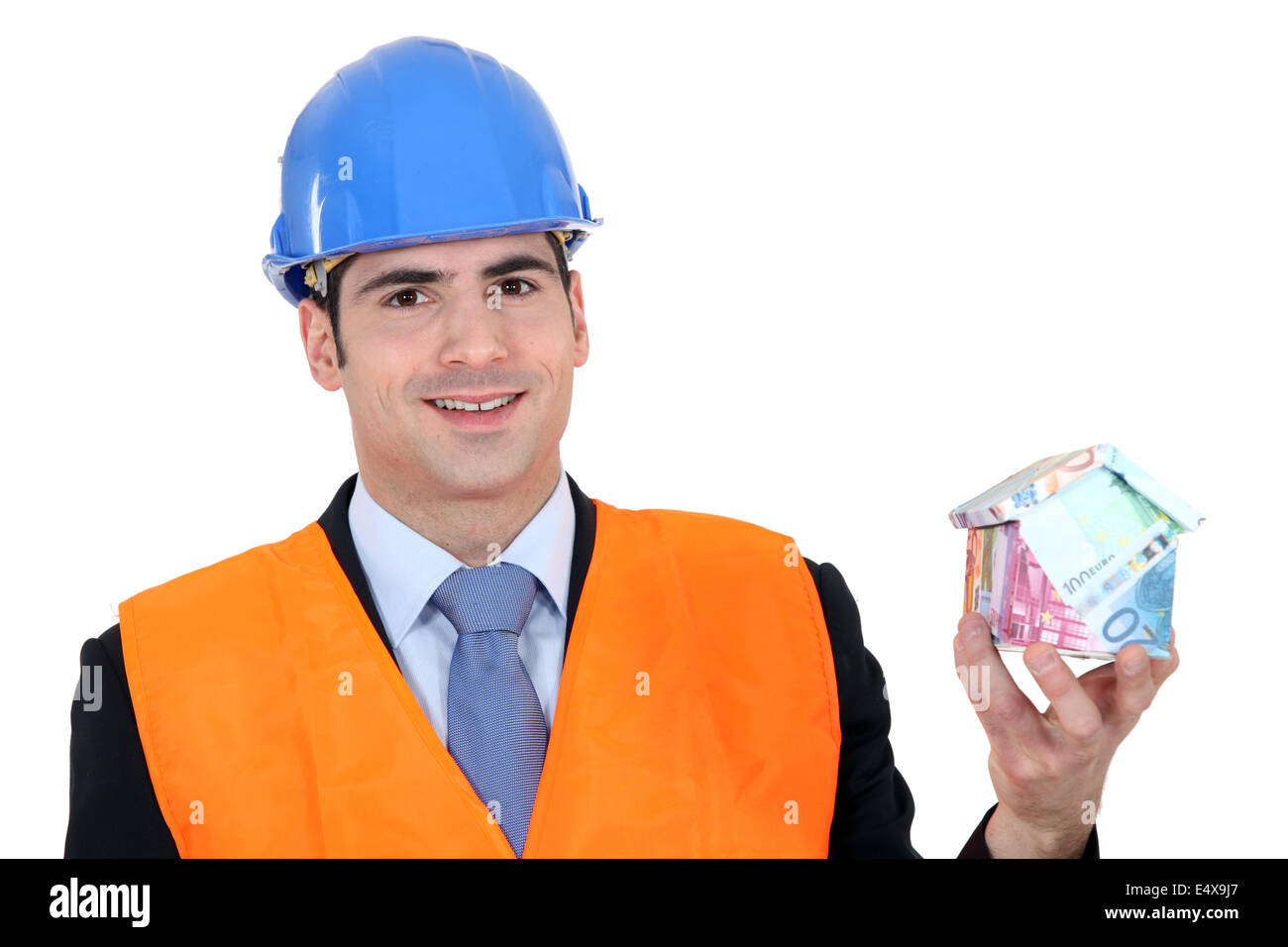 Businessman with  money Stock Photo