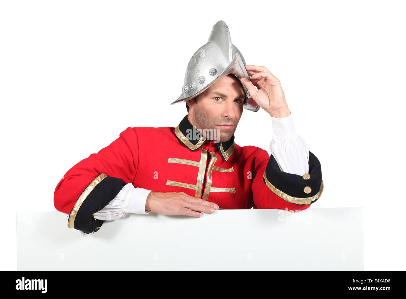 Character dressed in conquistador Stock Photo