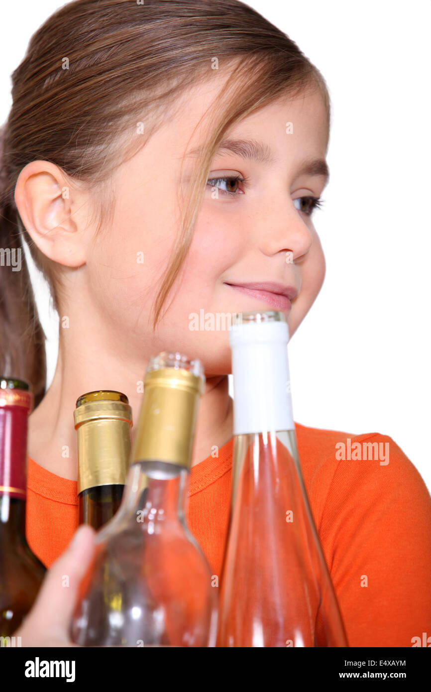 Taking out my parents bottles. Stock Photo