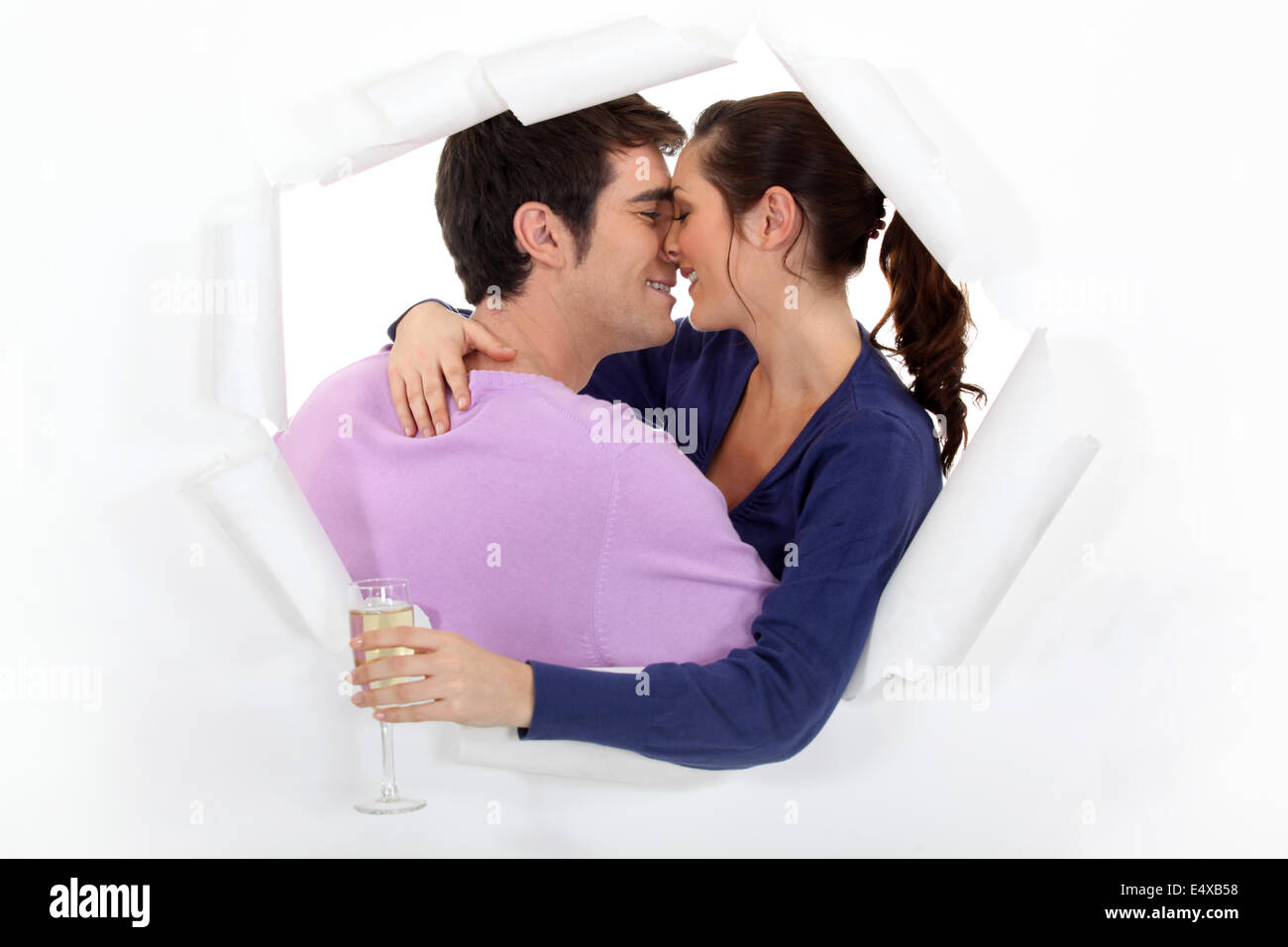 Passionate couple kissing hi-res stock photography and images - Alamy