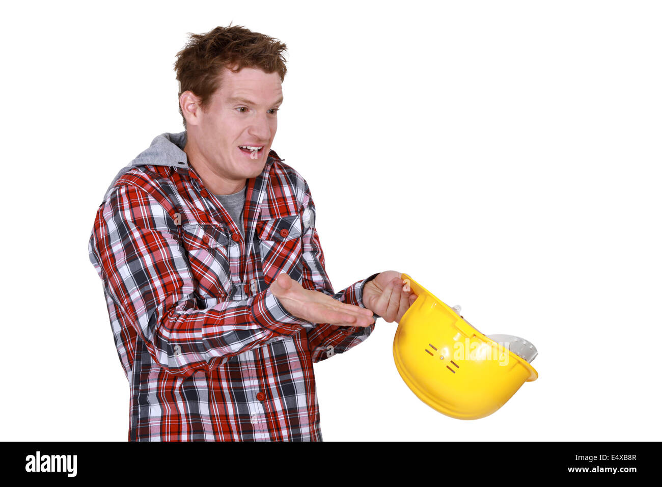 Clueless laborer Stock Photo