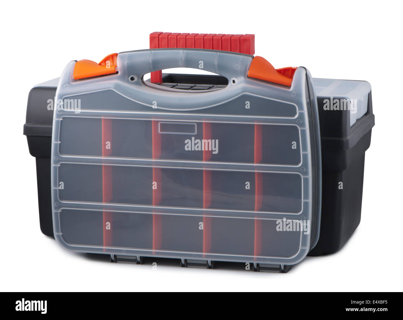 Two plastic tool box Stock Photo - Alamy
