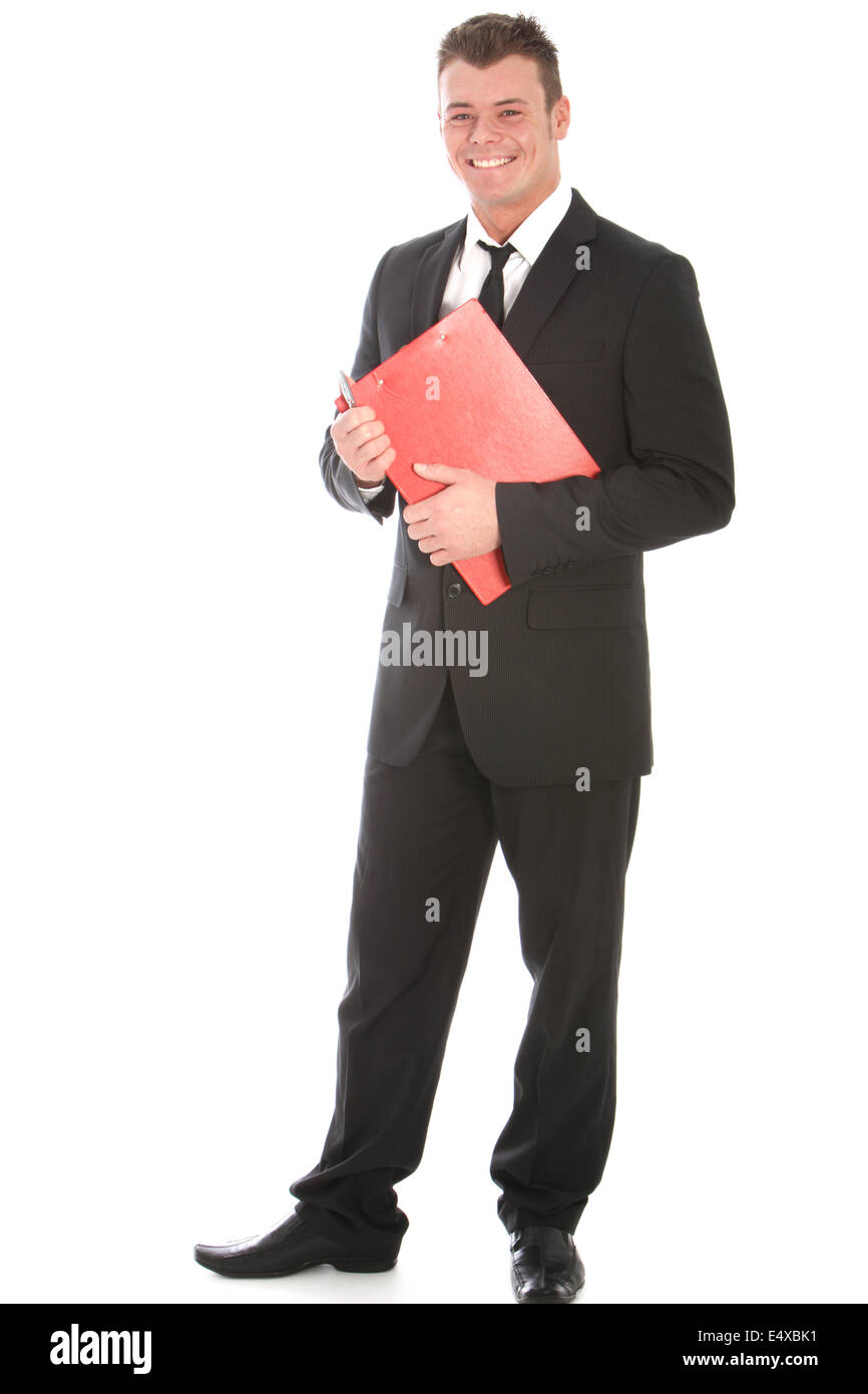 Smiling businessman isolated on white Stock Photo