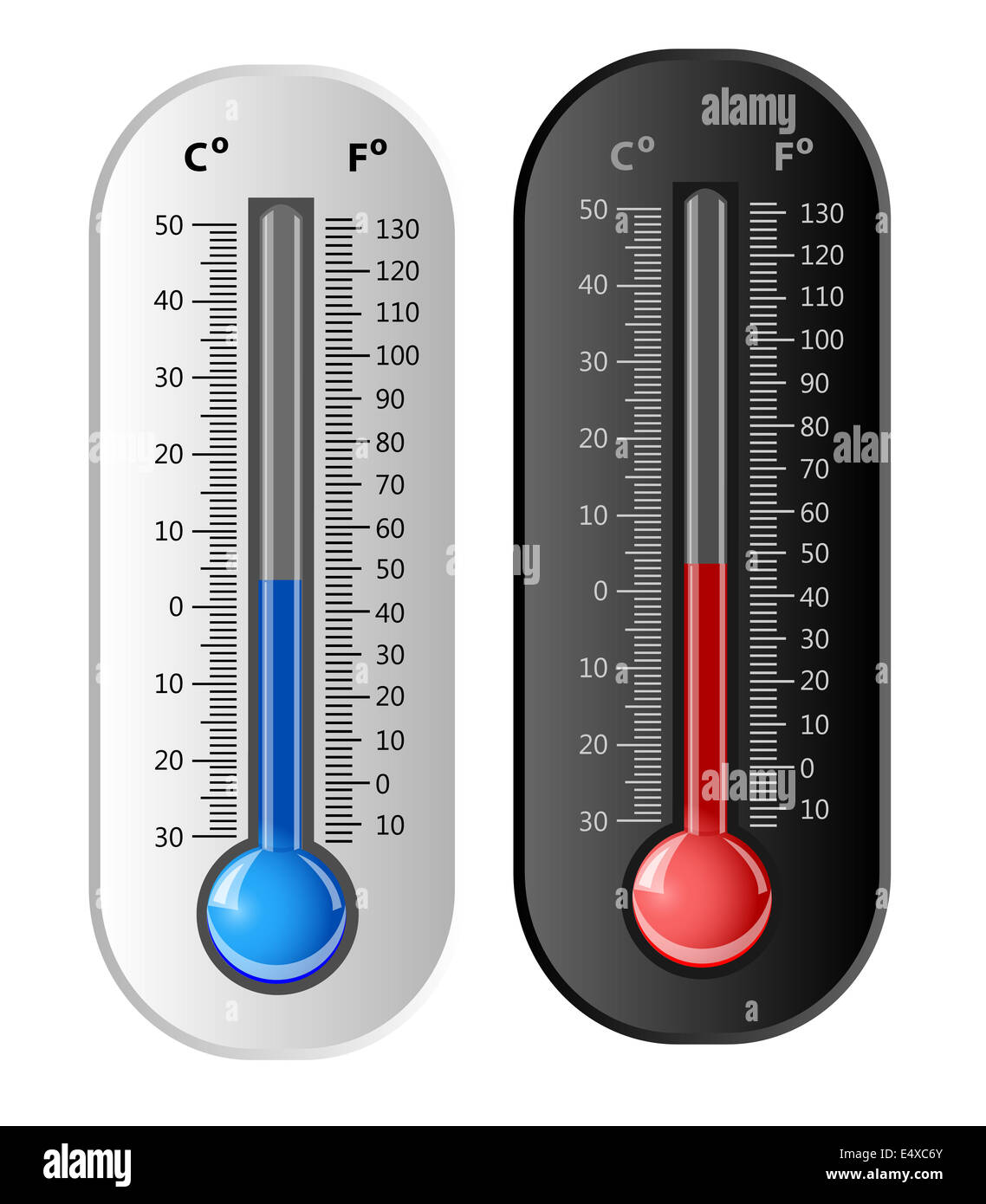 Thermometer white and black Stock Photo Alamy