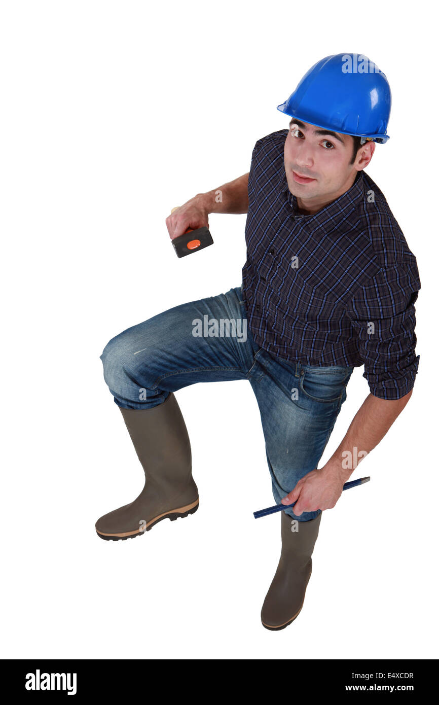 construction wellington boots