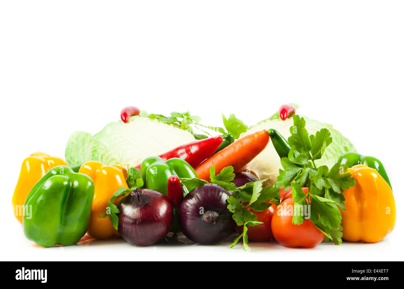 Fresh vegetable isolated on white background Stock Photo - Alamy