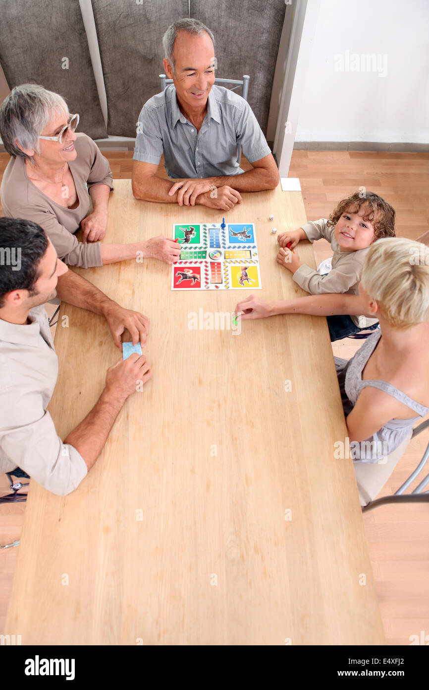 Family board game Stock Photo