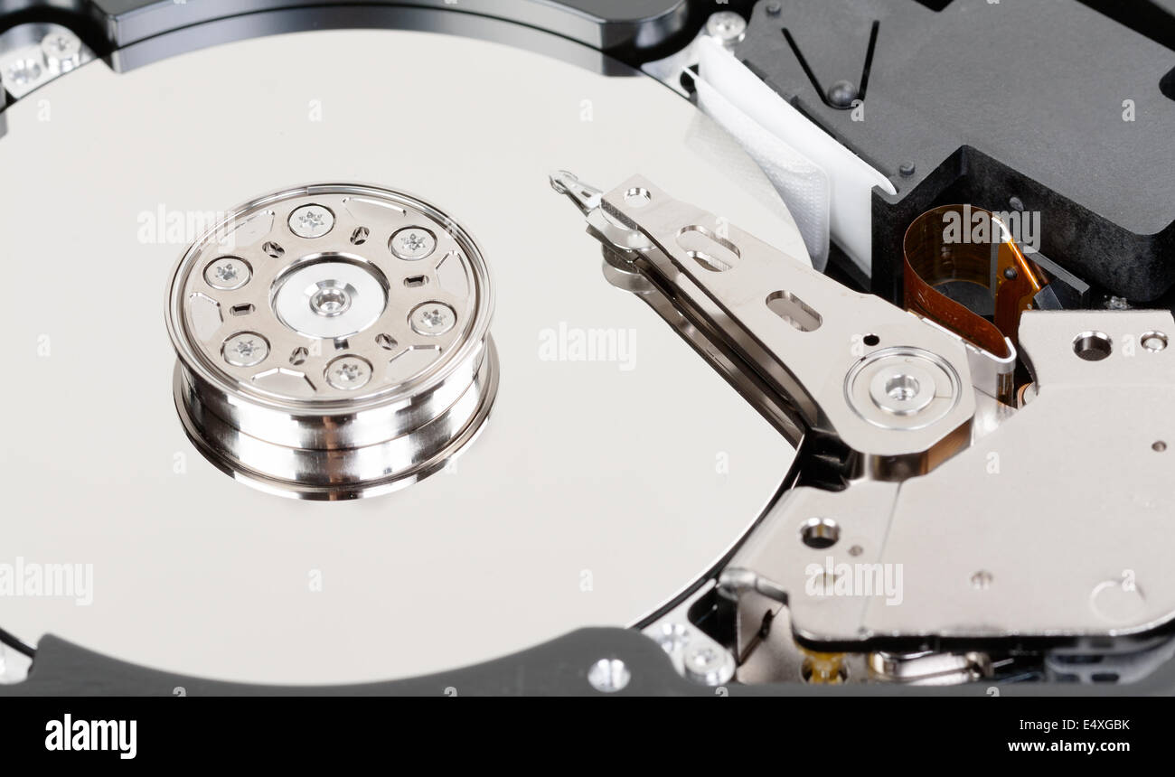 close up of hard disk Stock Photo