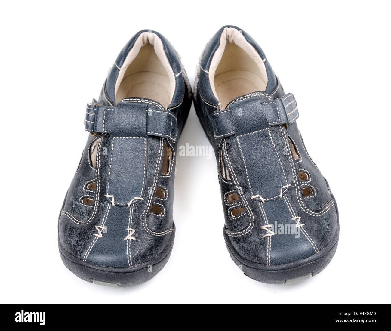 Pair of leather baby shoes Stock Photo - Alamy