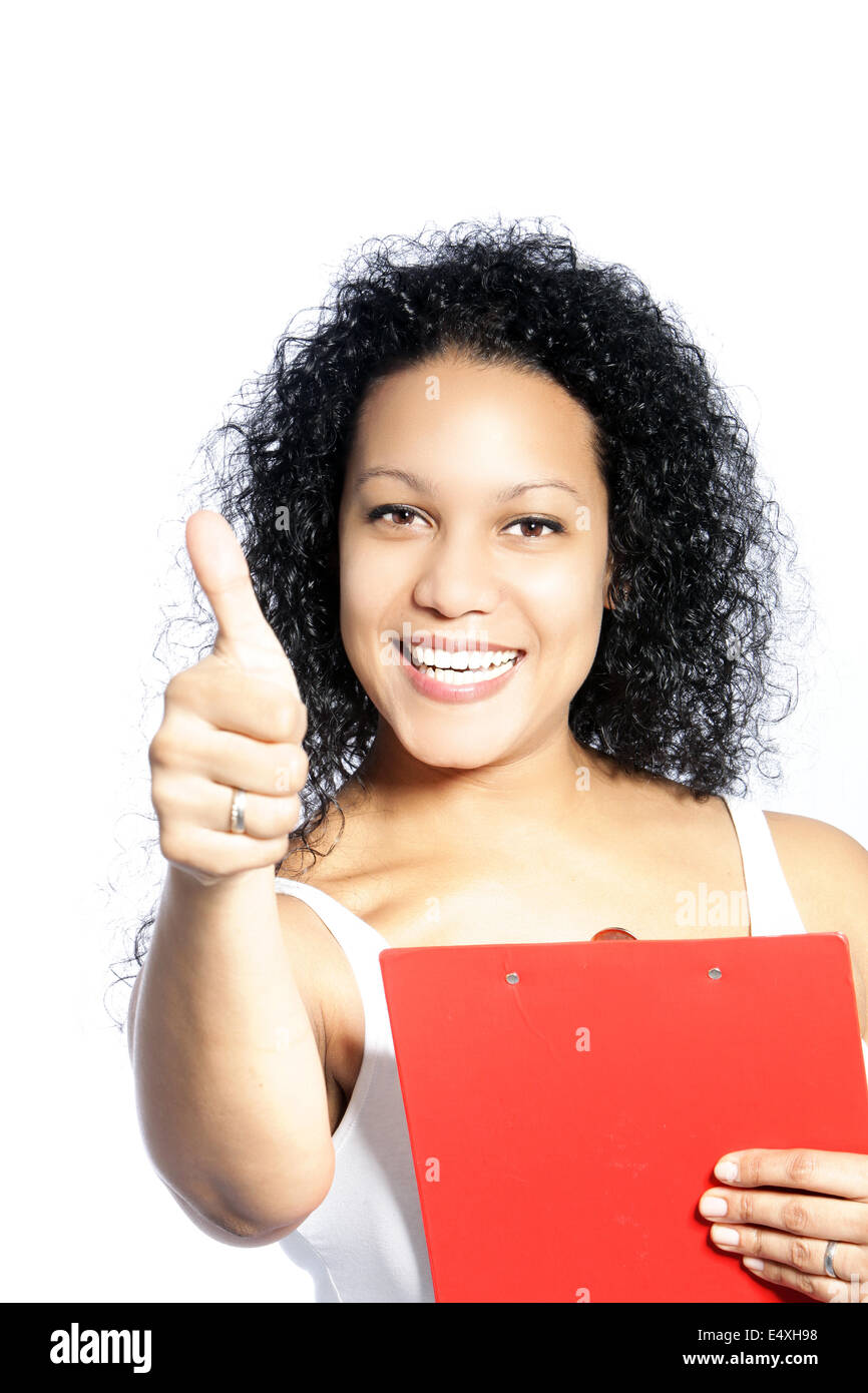African american woman thumbs up hi-res stock photography and images ...
