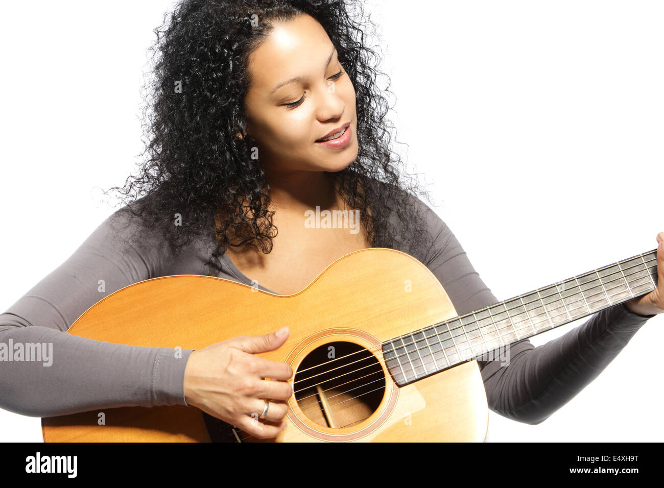 Curly hair woman hi-res stock photography and images - Alamy