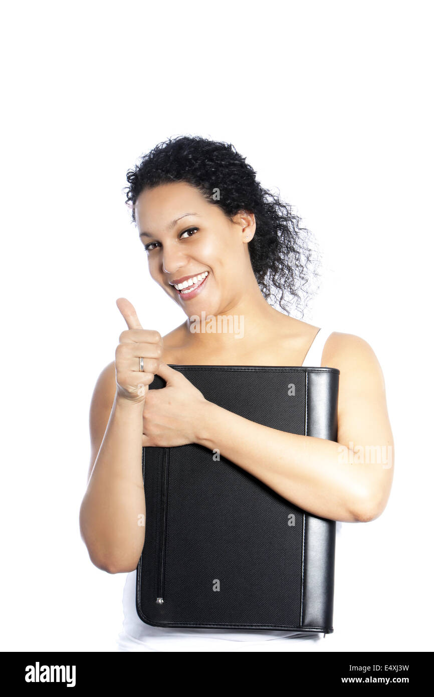 Positive thumbs up happy woman hi-res stock photography and images - Alamy