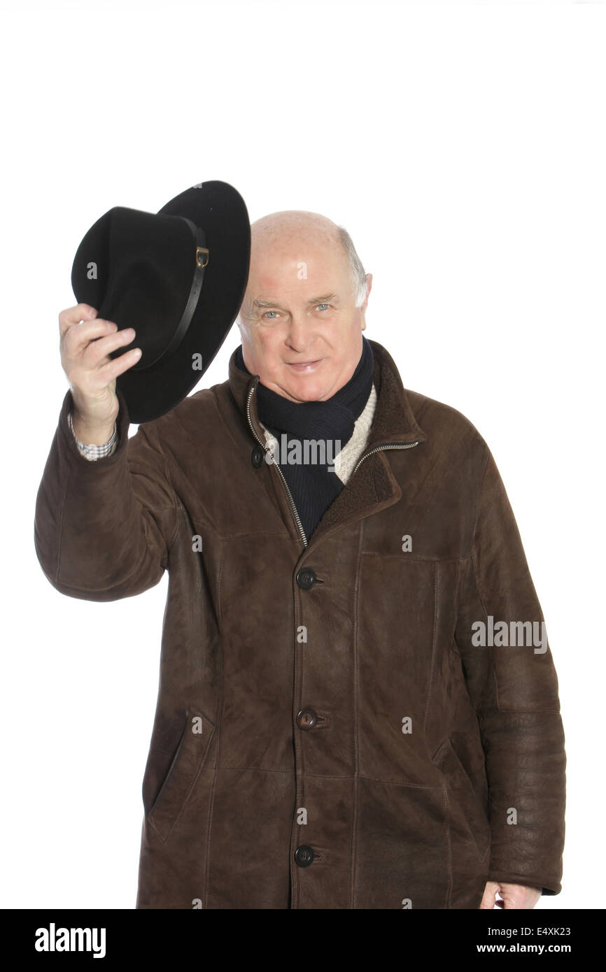 Old man with coat hi-res stock photography and images - Alamy