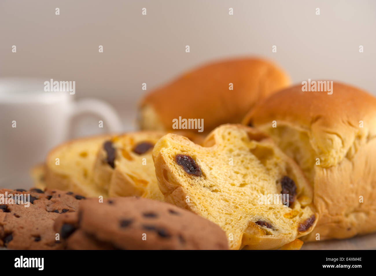 selection of sweet bread and cookies Stock Photo Alamy