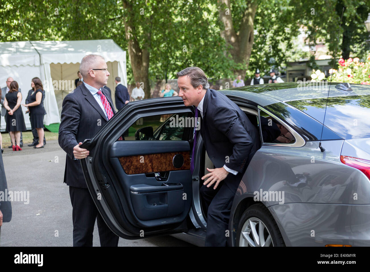 British Prime Minister David Cameron visits Imperial War Museum in London Stock Photo