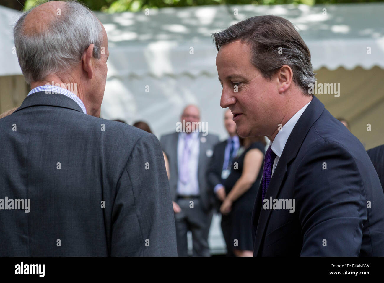 British Prime Minister David Cameron visits Imperial War Museum in London Stock Photo