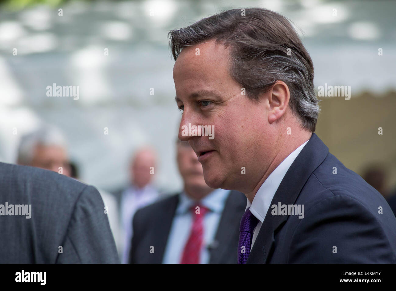 British Prime Minister David Cameron visits Imperial War Museum in London Stock Photo