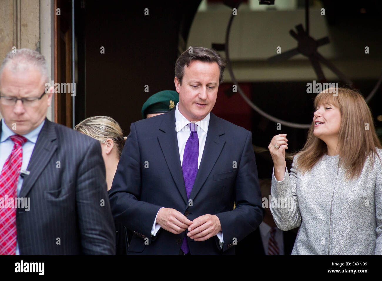 British Prime Minister David Cameron visits Imperial War Museum in London Stock Photo