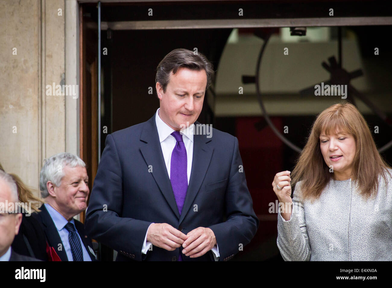 British Prime Minister David Cameron visits Imperial War Museum in London Stock Photo