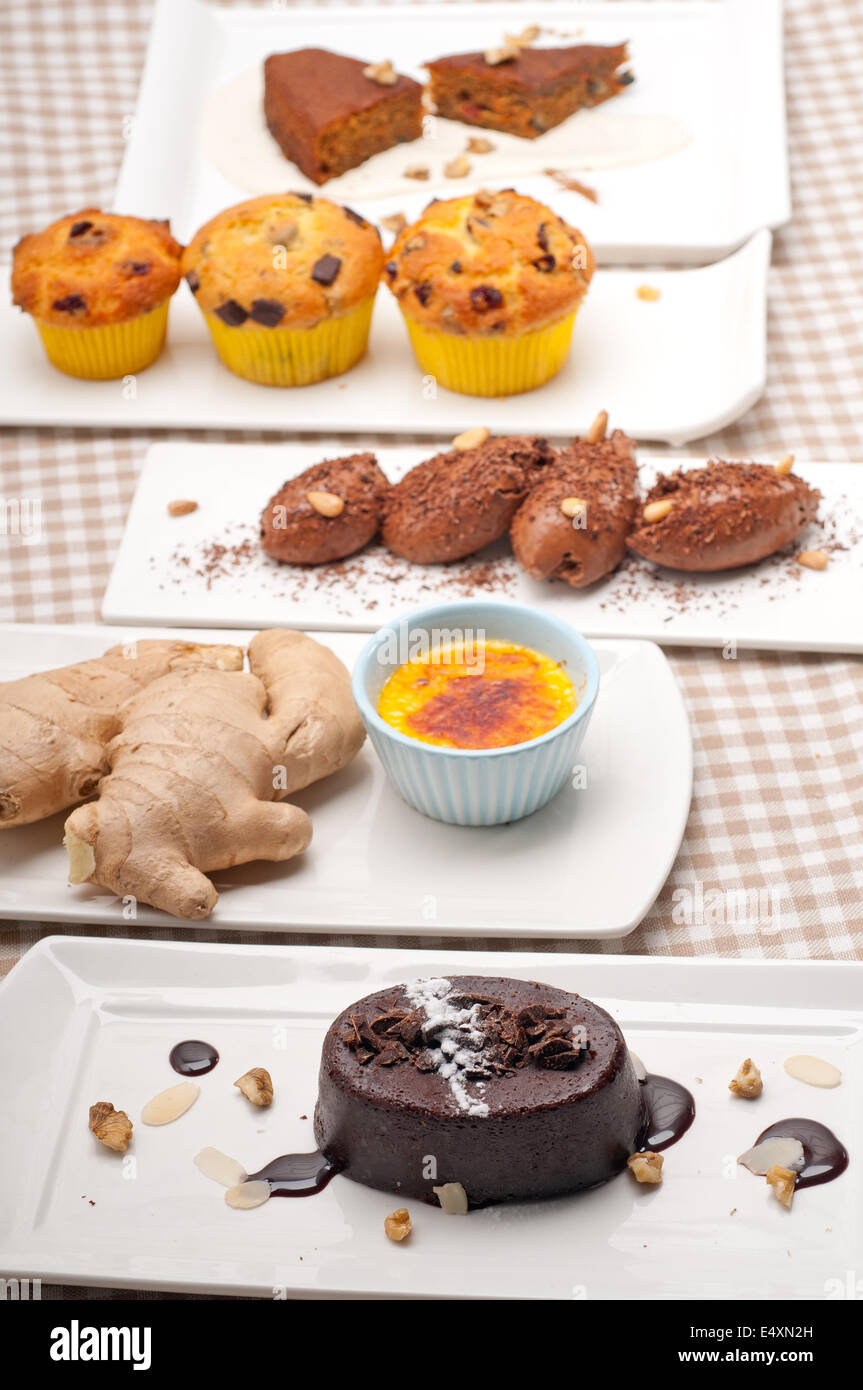 group of various dessert cake Stock Photo Alamy