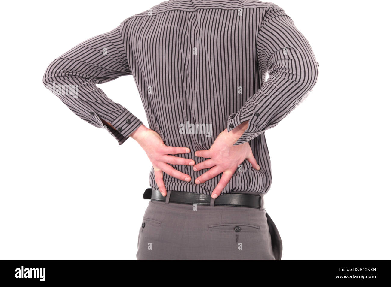 Man with lower back pain Stock Photo