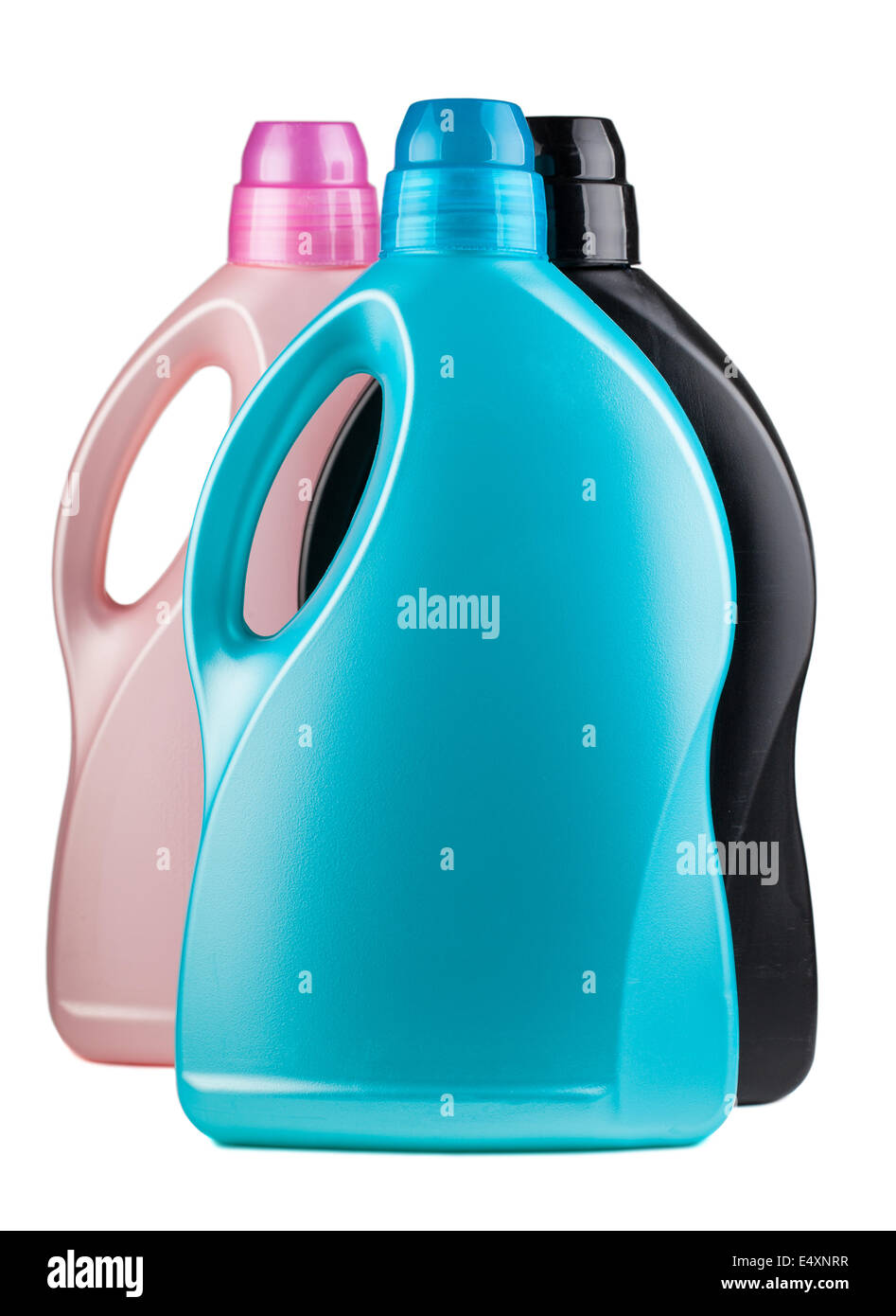 Three different color plastic bottles Stock Photo Alamy