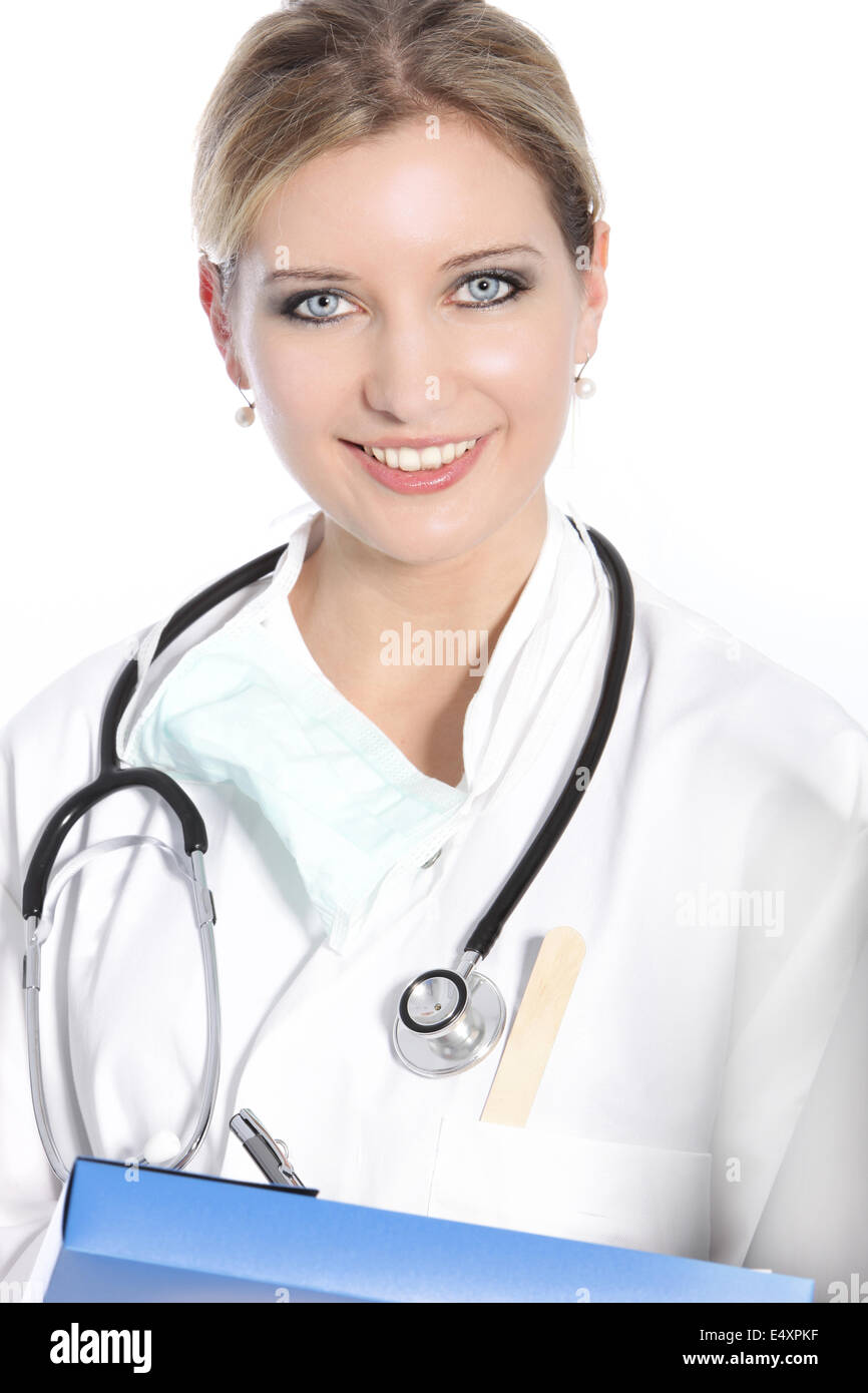 Smiling young nurse Stock Photo