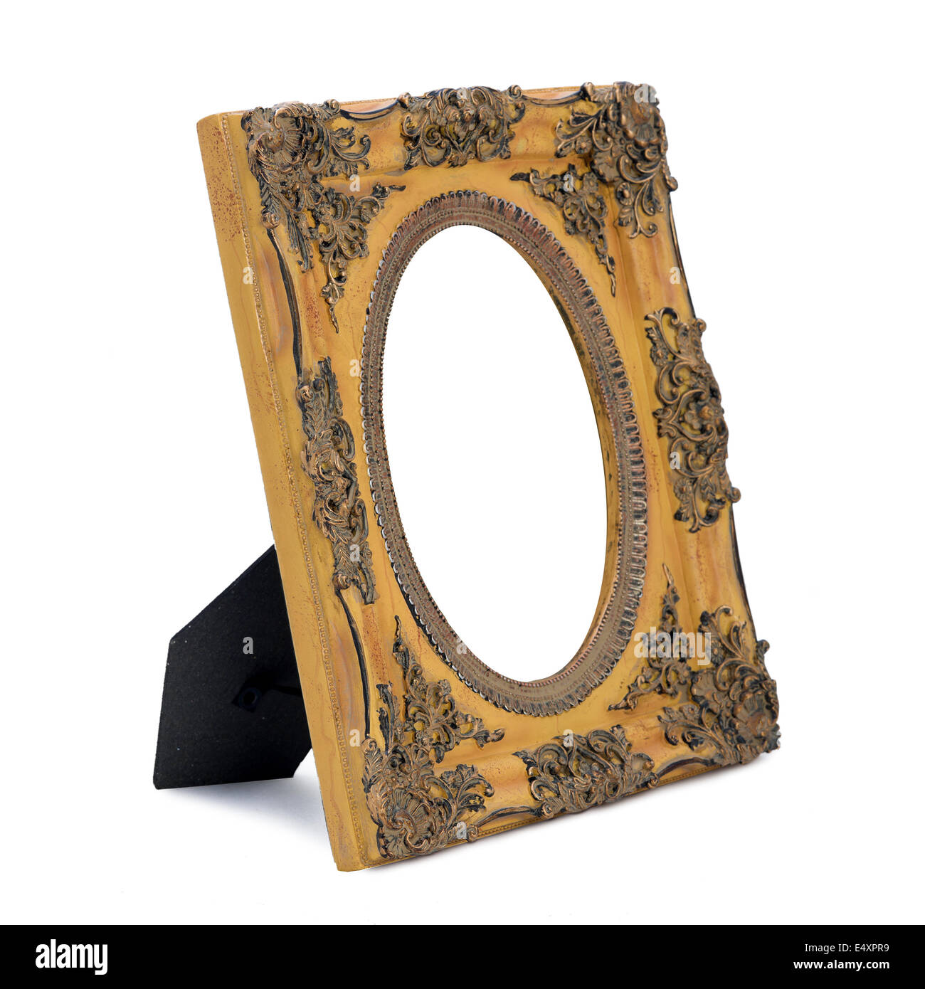 antique ornate frame with white background Stock Photo - Alamy