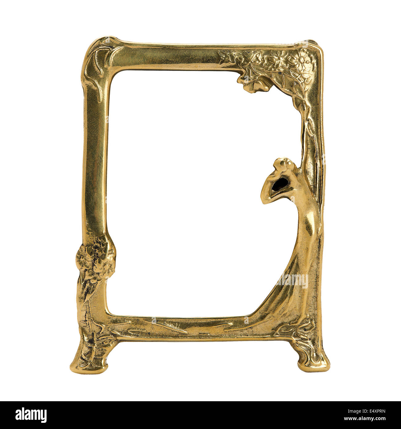 antique ornate frame with white background Stock Photo - Alamy