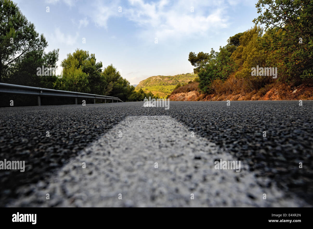 Summer rural landscape with road Stock Photo - Alamy