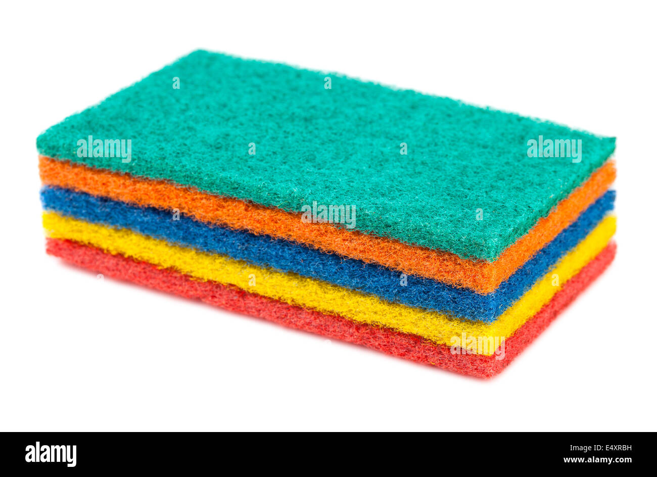 Stack of kitchen sponges Stock Photo