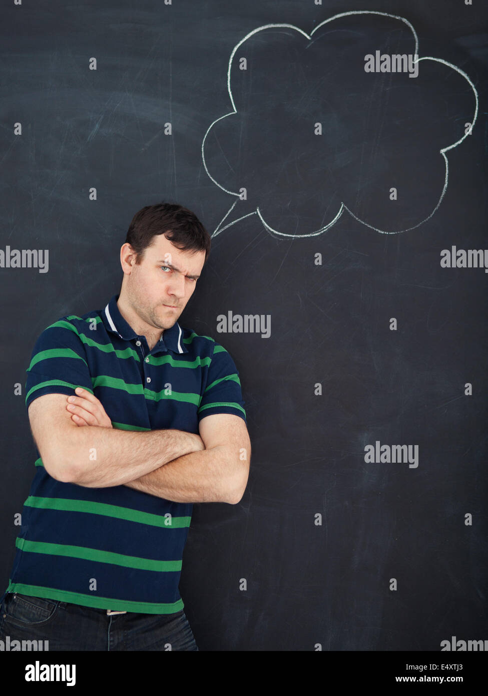 Thinking Chalk Young Man High Resolution Stock Photography and Images ...