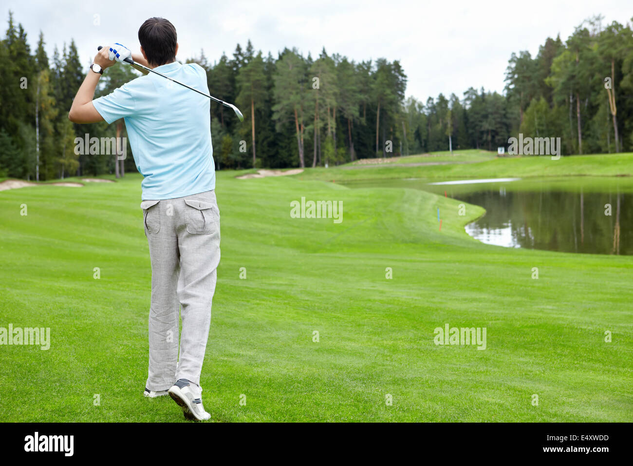 Golfing Stock Photo