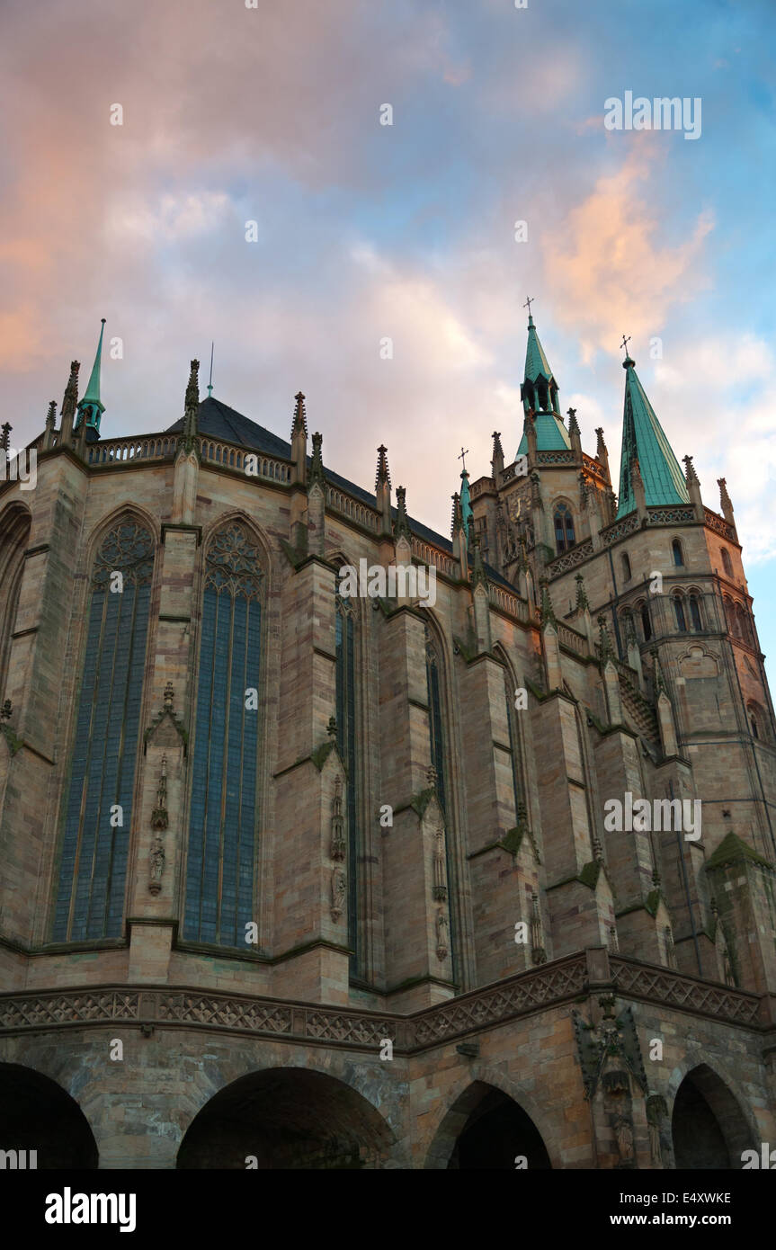 Dome Cathedral in Erfurt, Germany. Stock Photo