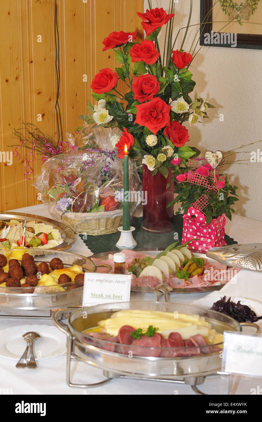 Buffet table Stock Photo