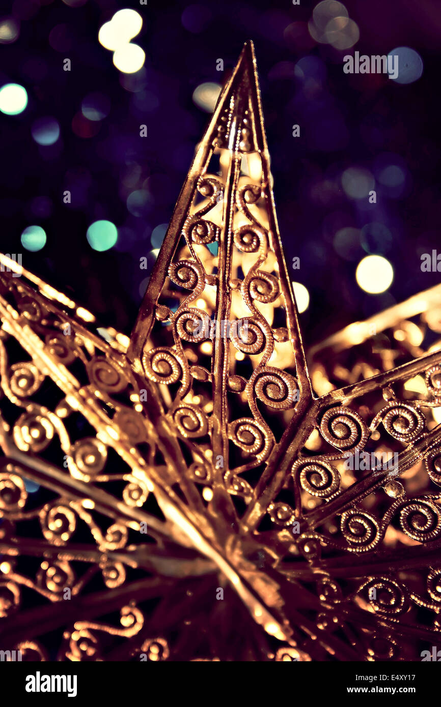 golden xmas star Stock Photo Alamy