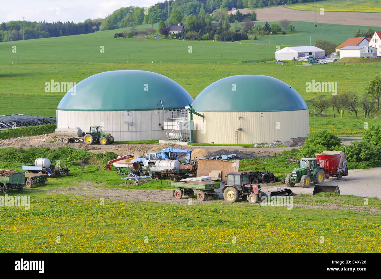 Biogas plant Stock Photo