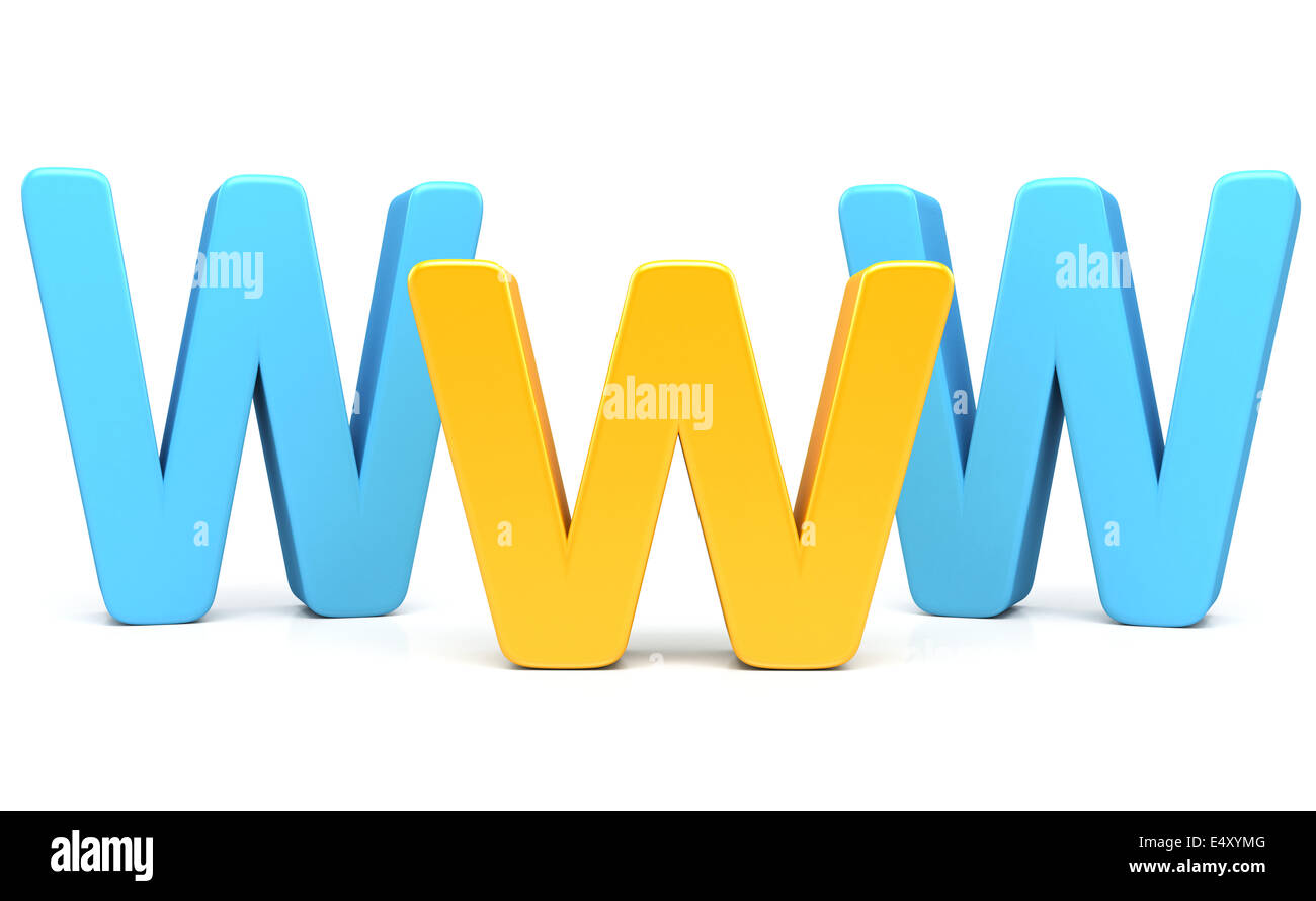 Internet Concept with WWW   in 3d Stock Photo