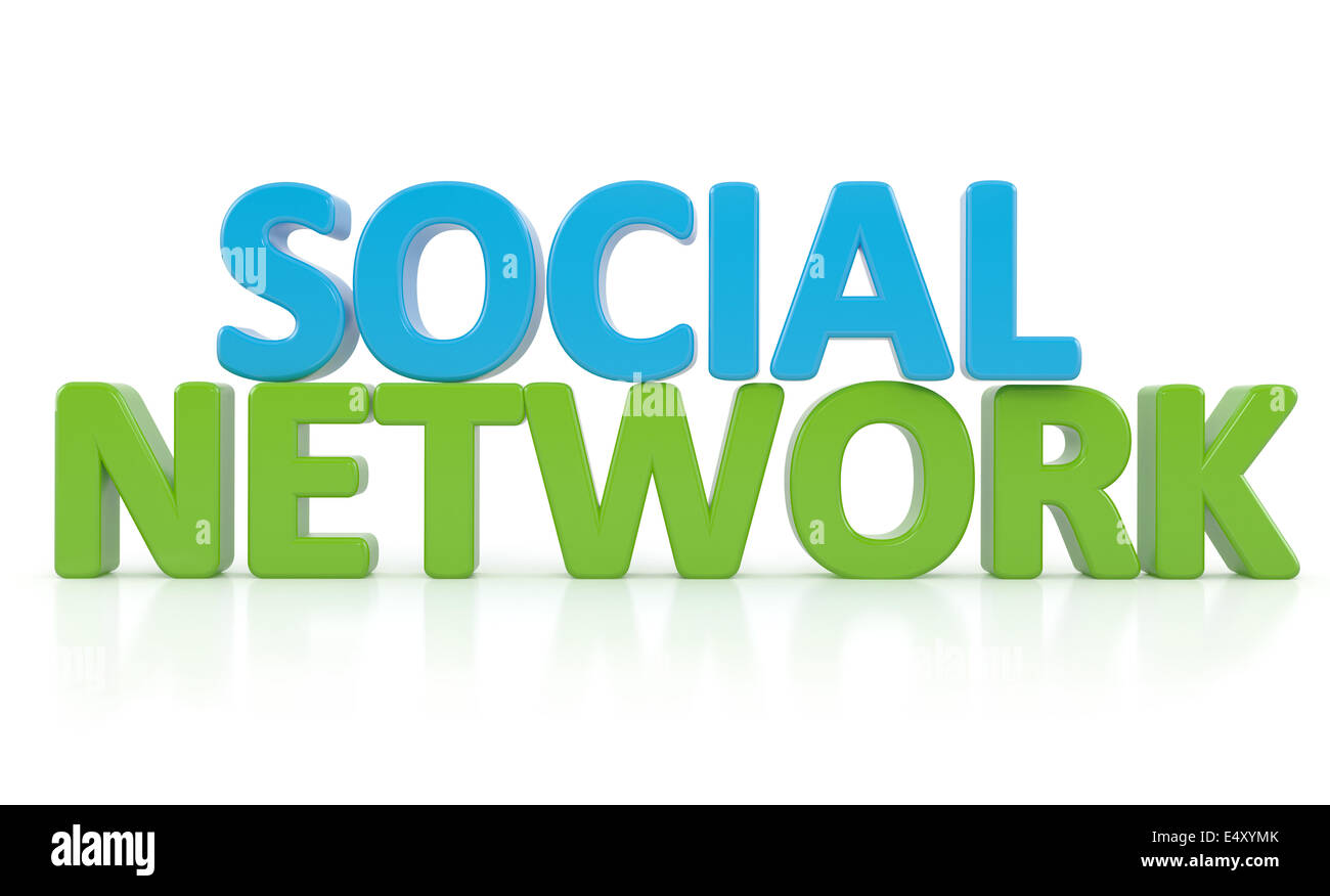 3d word SOCIAL NETWORK Stock Photo Alamy
