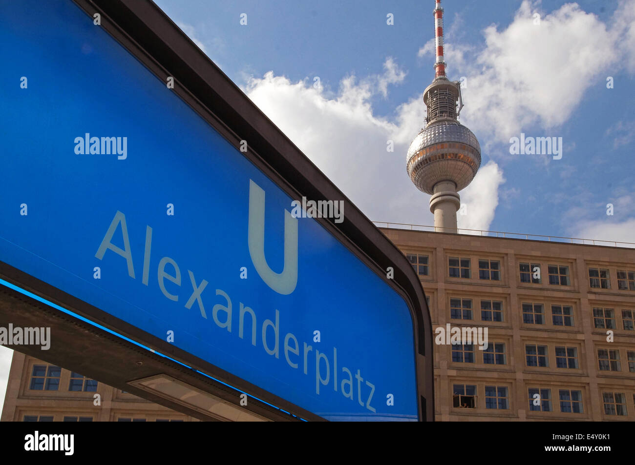 Alexanderplatz and TV Tower Berlin Germany Stock Photo